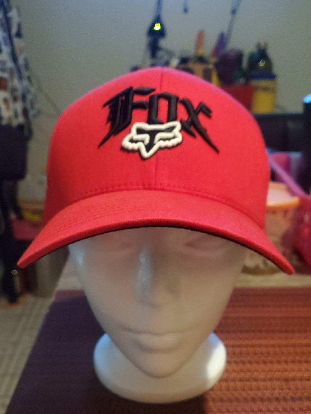 Fox Racing FlexFit Hat Fitted Cap OSFM Youth Red